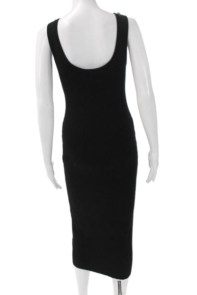 Cotton By Autumn Cashmere Women Bodycon Dress Black Sleeveless Size S