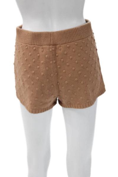 Saltwater Luxe Women Brown Spotted Knit Pull On Sweat Shorts Summer Size S