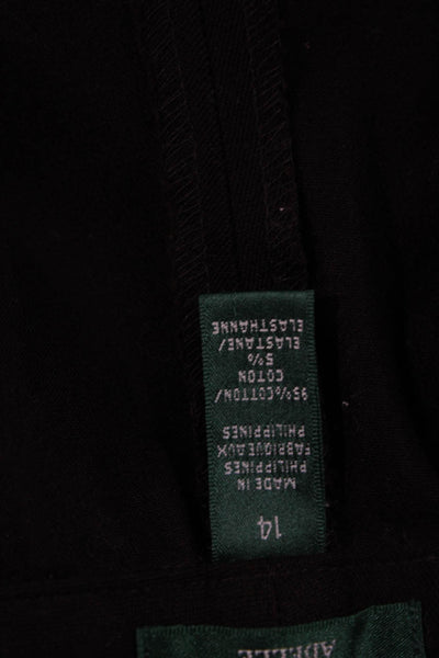 Lauren Ralph Lauren Womens Dress Pants Brown Cotton Blend Size 14