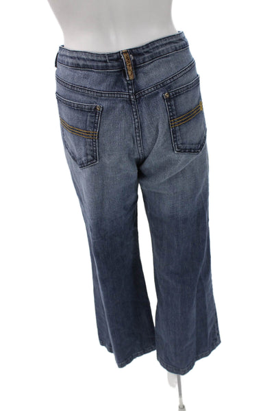 St. John Sport Women Blue Bootcut Jeans Cotton Blend Size 16