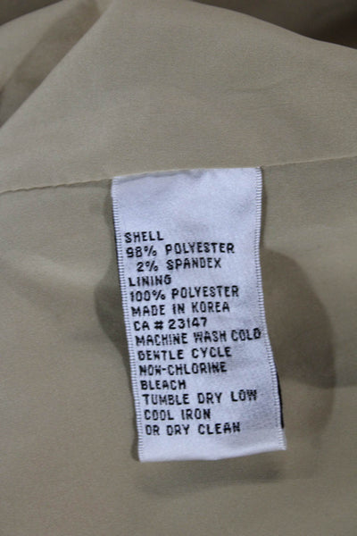 Talbots Womens Basic Jacket Beige Long Sleeve Petites Size 14