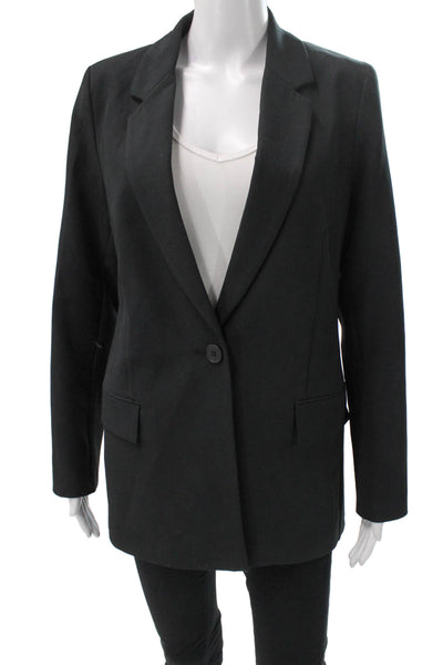 The Drop Womens Black Button Long Sleeve Blazer Size S