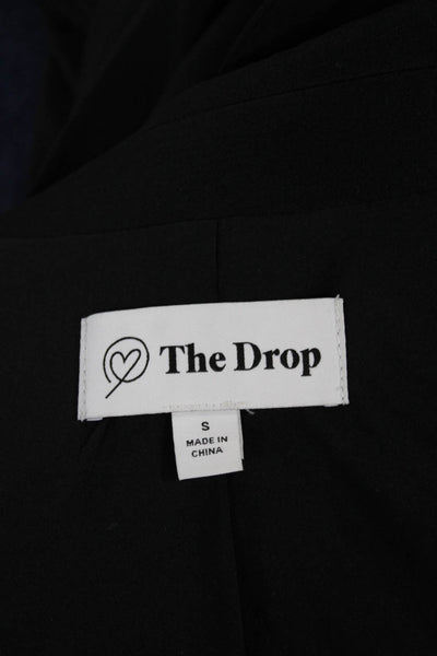 The Drop Womens Black Button Long Sleeve Blazer Size S