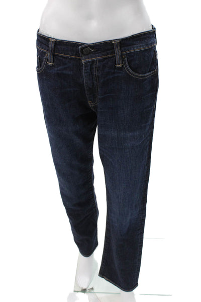 Levis Mens Straight Jeans Blue Low Rise Button Fly Cotton Size 30
