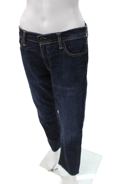 Levis Mens Straight Jeans Blue Low Rise Button Fly Cotton Size 30