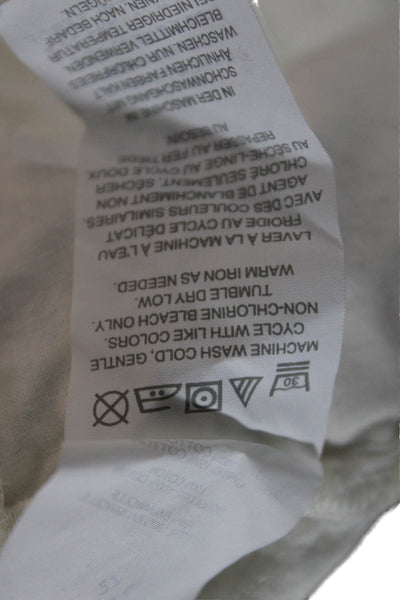 J Crew Women Camisole White Cotton Square Neck Geometric Sleeveless Size 4P