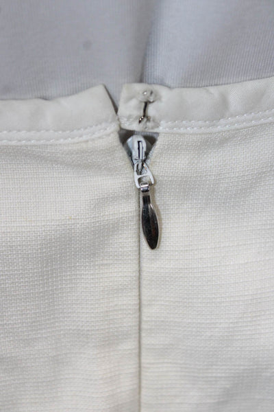 Narciso Rodriguez Womens Straight Pencil Skirt Ivory Knee Length Zip Size 6