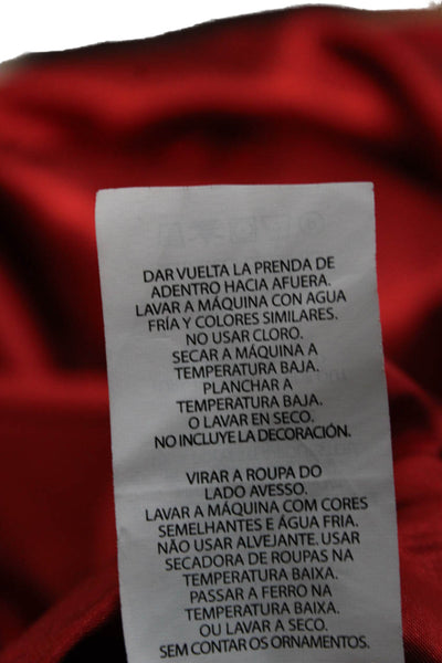 Armani Exchange Women Red Rain Coat Button Closure Long Sleeve Solid Size XS