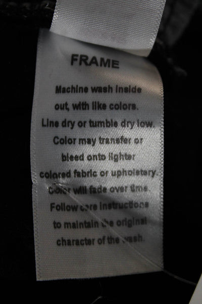 Frame Denim Womens Skinny Black Mid Rise Jeans Size 26