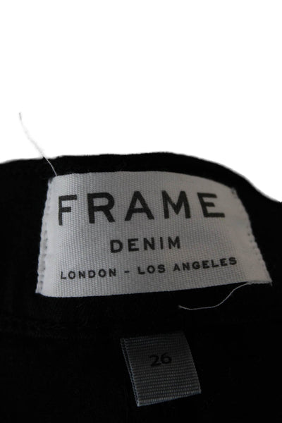 Frame Denim Womens Skinny Black Mid Rise Jeans Size 26