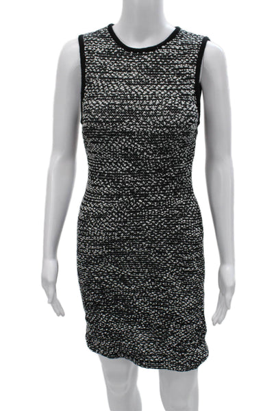 Alice + Olivia Womens Bodycon Tweed Sleeveless Knee Length Dress Black Size XS