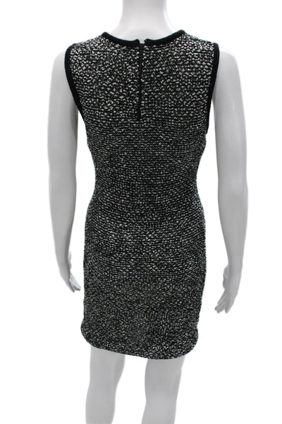 Alice + Olivia Womens Bodycon Tweed Sleeveless Knee Length Dress Black Size XS