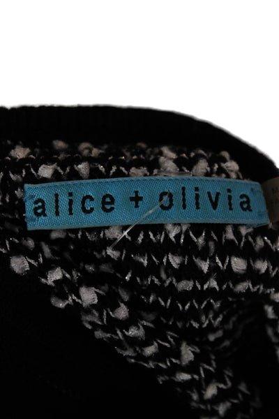 Alice + Olivia Womens Bodycon Tweed Sleeveless Knee Length Dress Black Size XS