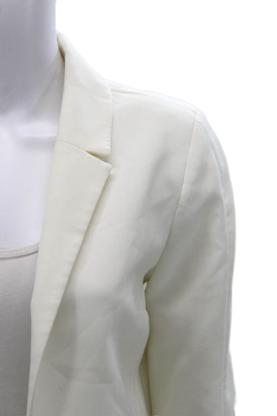 Nicholas Womens Basic Jacket White Polyester Long Sleeve Size 4