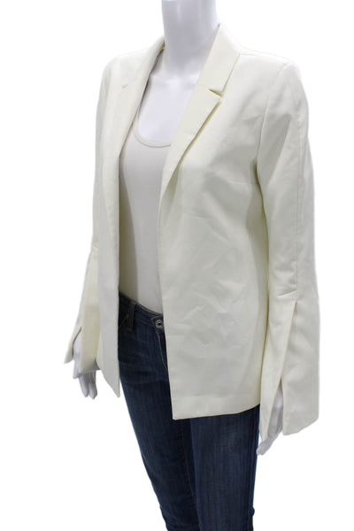 Nicholas Womens Basic Jacket White Polyester Long Sleeve Size 4