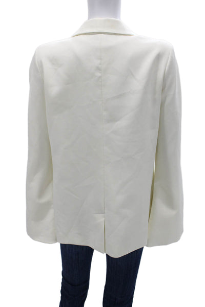 Nicholas Womens Basic Jacket White Polyester Long Sleeve Size 4