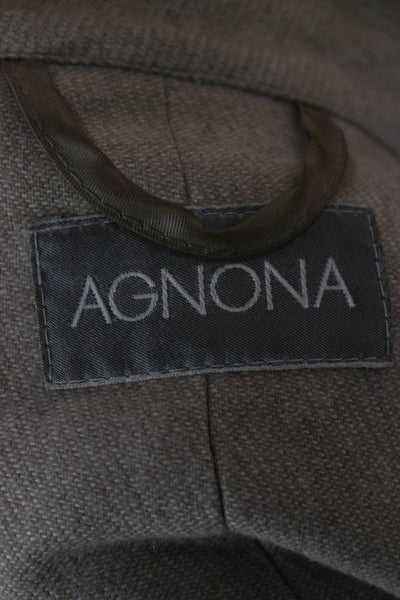 Agnona Unisex Adults Beige Cashmere Toggle Overcoat Long Sleeve Size L