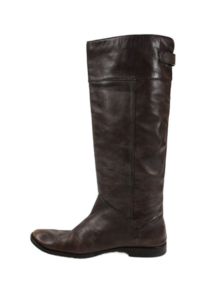 Coach Womens Leather Knee High Maely Riding Boots Brown Size 8 B