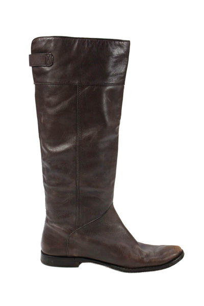 Coach Womens Leather Knee High Maely Riding Boots Brown Size 8 B