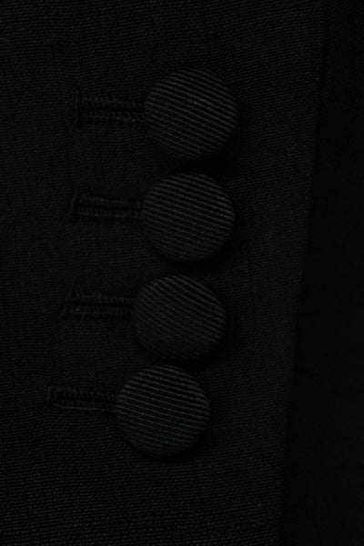 Partito Mens Double Breasted Black Wool Jacket Size 40