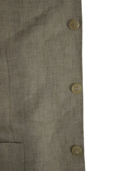 Loro Piana Mens Linen Blazer Beige Button Size 46