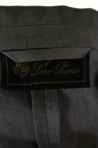 Loro Piana Mens Linen Blazer Beige Button Size 46