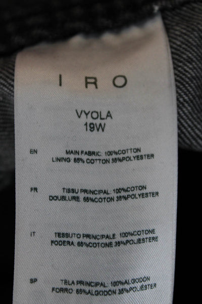 IRO Womens Paperbag High Rise Gray Jeans Zip Inseam 29 Size 36