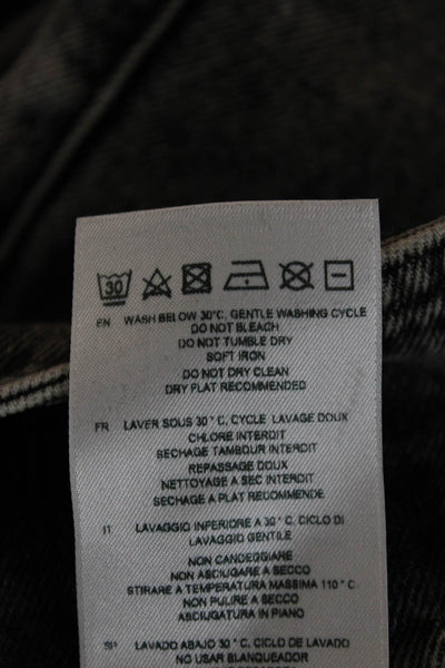 IRO Womens Paperbag High Rise Gray Jeans Zip Inseam 29 Size 36