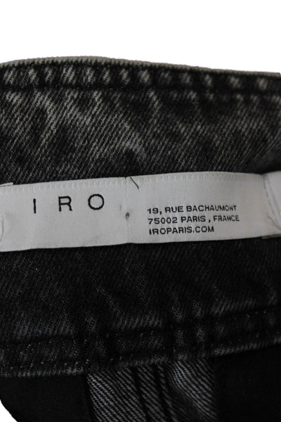 IRO Womens Paperbag High Rise Gray Jeans Zip Inseam 29 Size 36
