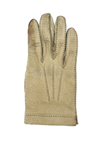 Boulton Womens Leather Gloves Light Brown Size 7.5