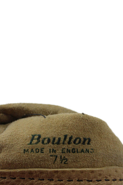 Boulton Womens Leather Gloves Light Brown Size 7.5