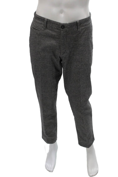 Brax Feel Good Mens Wool Chino Pants Gray Button Size 34