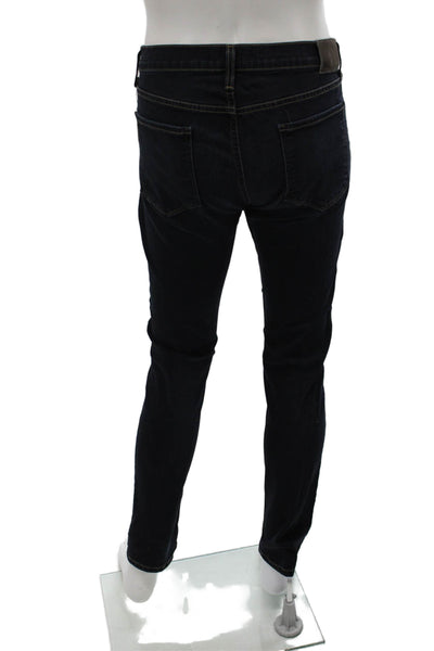 Paige Mens Skinny Jeans Blue Cotton Zip Fly Size 33