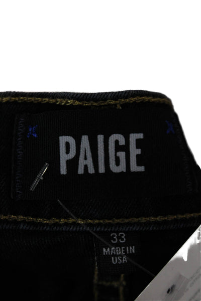 Paige Mens Skinny Jeans Blue Cotton Zip Fly Size 33
