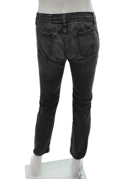 Rag & Bone Mens Ankle Jeans Gray Cotton Blend Button Fly Size 32