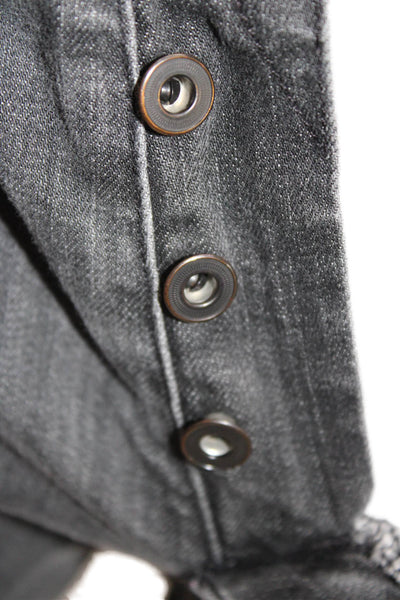 Rag & Bone Mens Ankle Jeans Gray Cotton Blend Button Fly Size 32