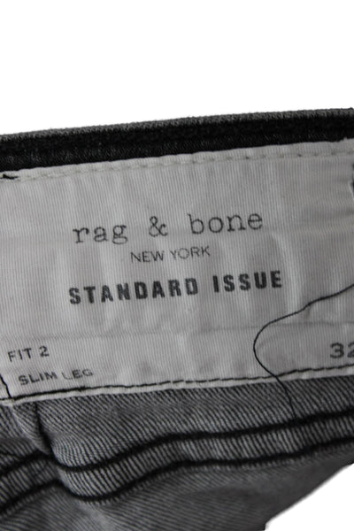 Rag & Bone Mens Ankle Jeans Gray Cotton Blend Button Fly Size 32