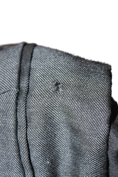 Messori Mens Dress Pants Wool Solid Black Button Inseam 32 Size 50