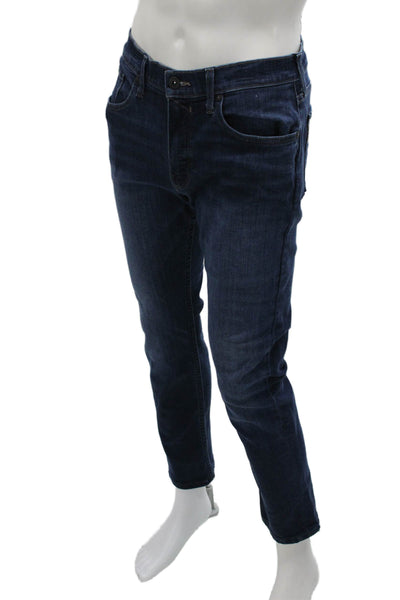 Paige Women Skinny Jeans Blue Cotton Blend Zip Fly Size 33