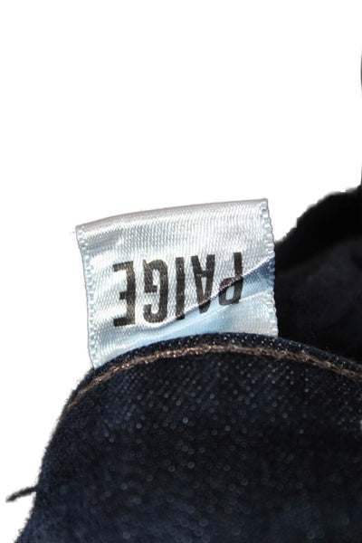 Paige Women Skinny Jeans Blue Cotton Blend Zip Fly Size 33