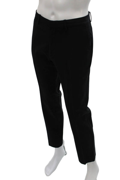 Theory Mens Dress Pants Black Wool Blend Zip Fly 30 Inseam Size 32