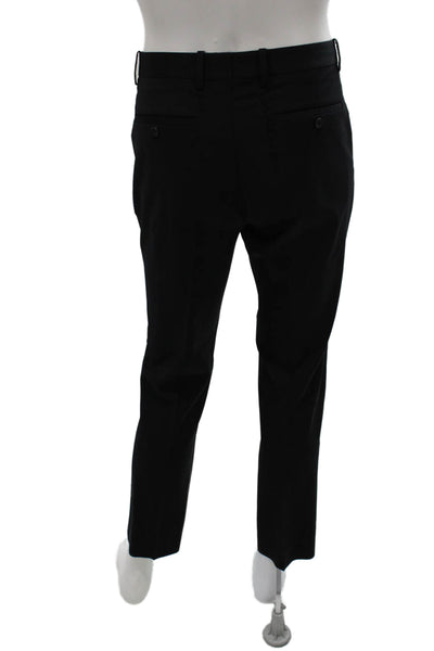 Theory Mens Dress Pants Black Wool Blend Zip Fly 30 Inseam Size 32