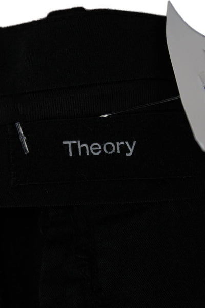 Theory Mens Dress Pants Black Wool Blend Zip Fly 30 Inseam Size 32