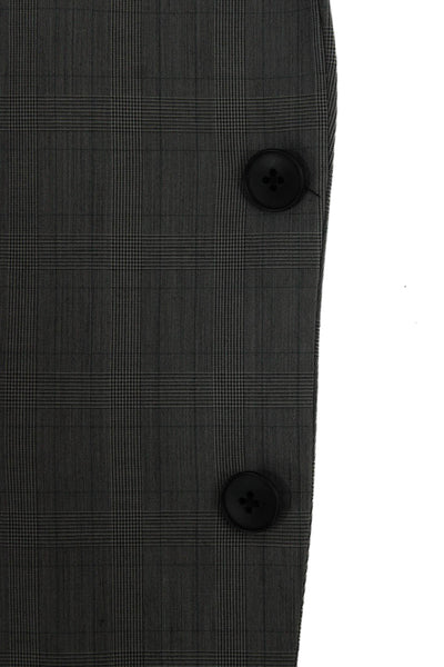 John Varvatos Star USA Mens Checked Gray Polyester Blazer Size 40