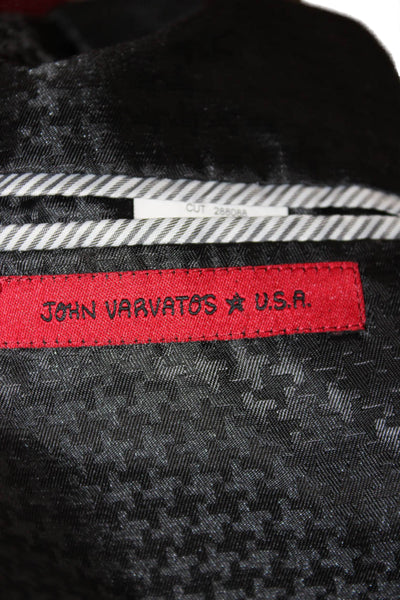 John Varvatos Star USA Mens Checked Gray Polyester Blazer Size 40