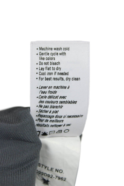 Paige Black Label Women Gray Collared Basic Blouse Long Sleeve Size XS