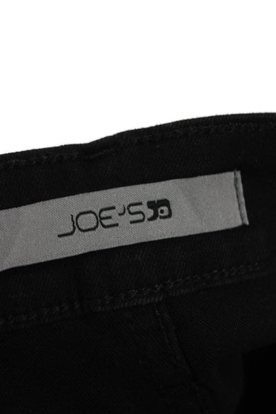 Joes Jeans Womens Flared Jeans Black High Rise 34in Inseam Size 24