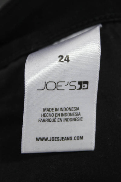 Joes Jeans Womens Flared Jeans Black High Rise 34in Inseam Size 24