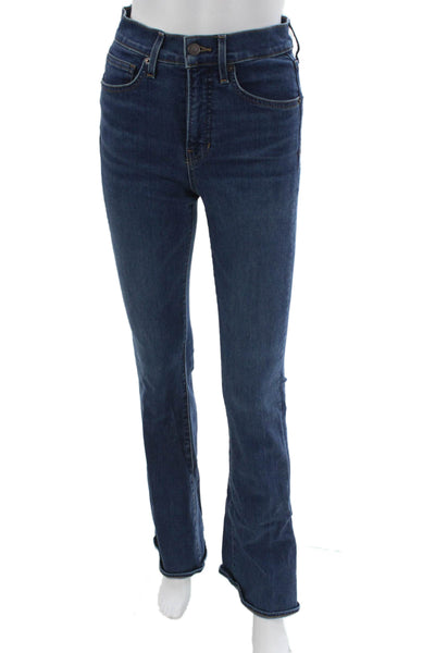 Veronica Beard Women Flared Jeans Blue High Rise 35 Inseam Size 25