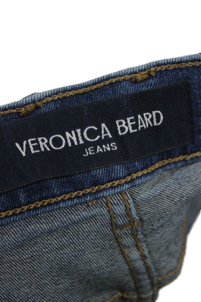 Veronica Beard Women Flared Jeans Blue High Rise 35 Inseam Size 25